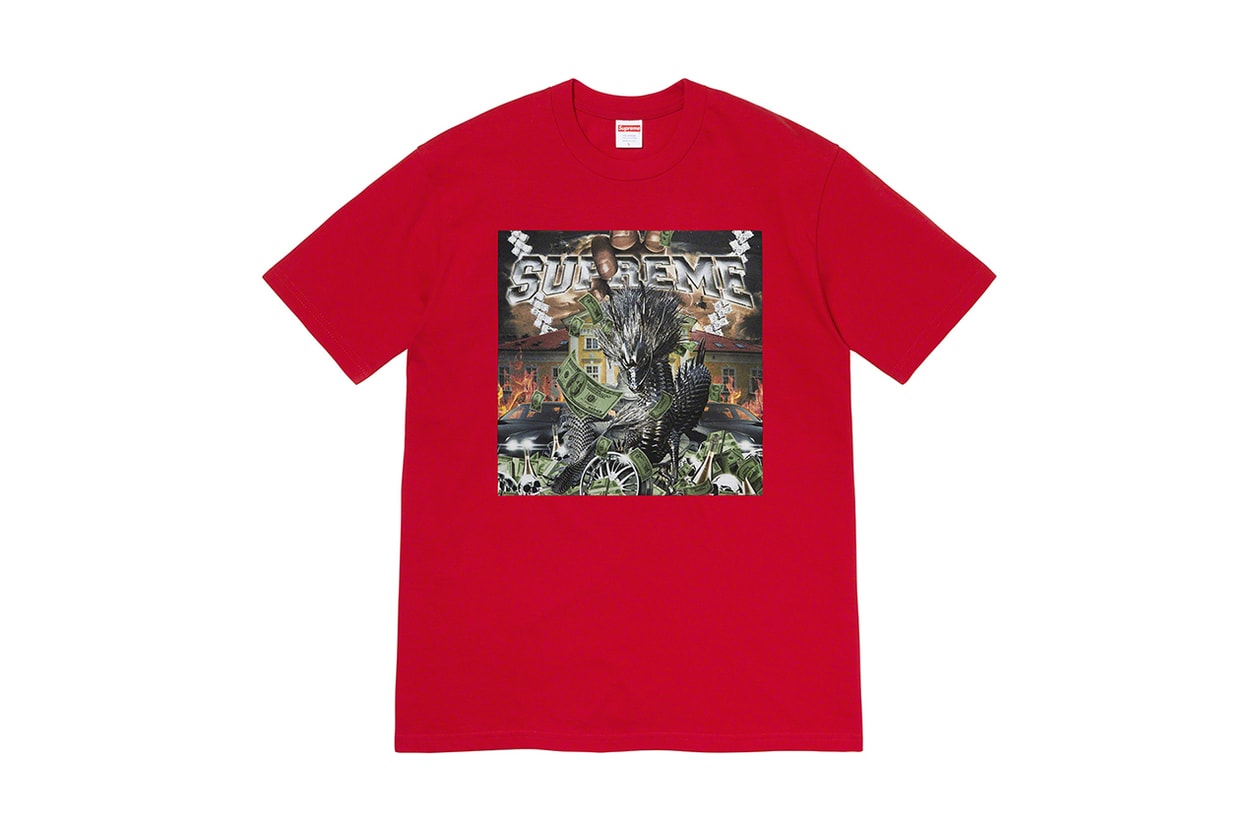 Supreme Spring 2020 T-Shirts Tees drop seven new graphics tie dye kiddie ride dinosaur hand painted boat ufo everything is shit graphic