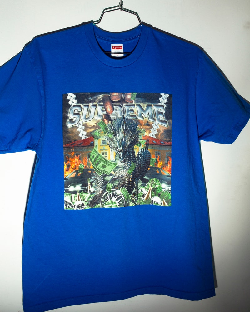 Supreme Spring 2020 T-Shirts Tees drop seven new graphics tie dye kiddie ride dinosaur hand painted boat ufo everything is shit graphic