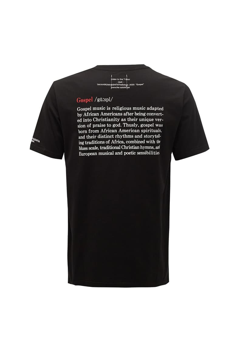 TAKAHIROMIYASHITA TheSoloist. "Dark Ambient" "Gospel" "Symphonic" Print T-shirts Music Inspired Release Information Takahiro Miyashita Japanese Label Short Sleeve Longsleeve SS20 Runway