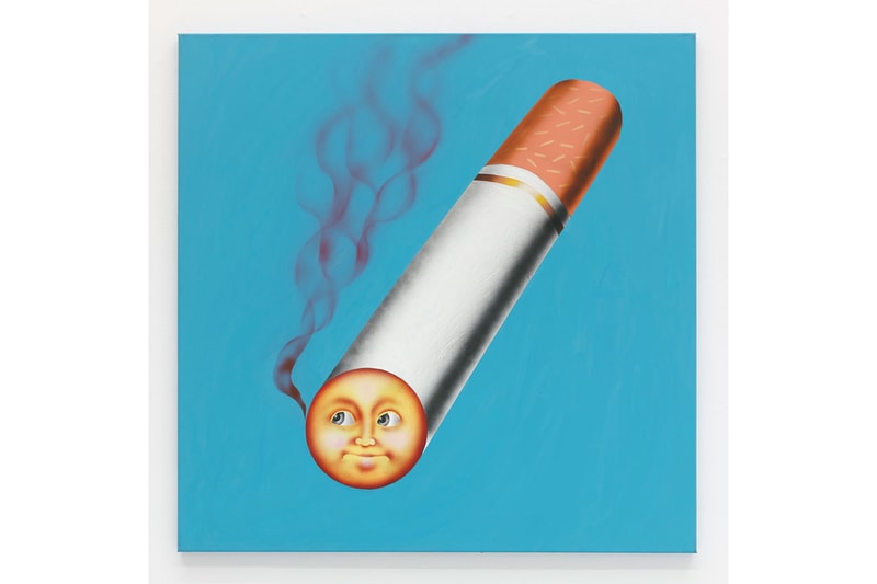 The Hole "Second Smile" Group Exhibition Info Paintings Sculpture René Magritte Giorgio de Chirico Surrealism Masks Banana Teacup Mirror