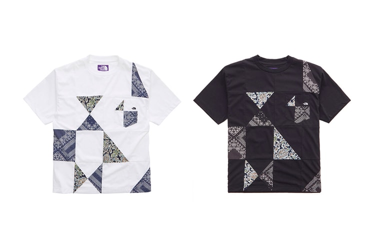 THE NORTH FACE PURPLE LABEL Drops Quilted Patchwork T-shirt