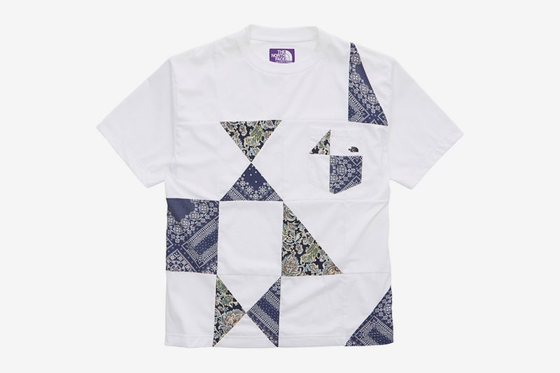 THE NORTH FACE PURPLE LABEL Quilted Patchwork T shirt tees nanamica menswear streetwear spring summer 2020 collection essentials deconstructed bandana print paisley