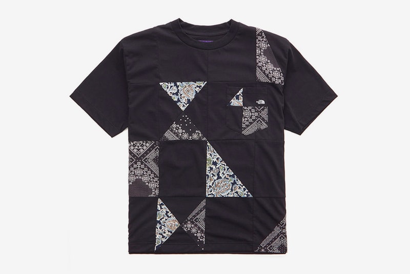 THE NORTH FACE PURPLE LABEL Quilted Patchwork T shirt tees nanamica menswear streetwear spring summer 2020 collection essentials deconstructed bandana print paisley