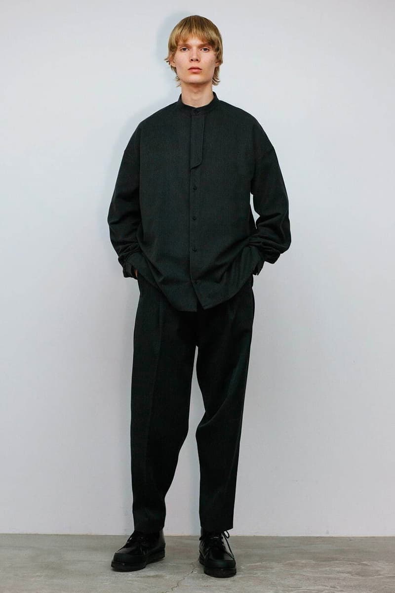 THE RERACS Fall Winter 2020 21 Collection menswear streetwear lookbook essentials minimal basics sweaters jackets crewnecks pants trousers japanese designer