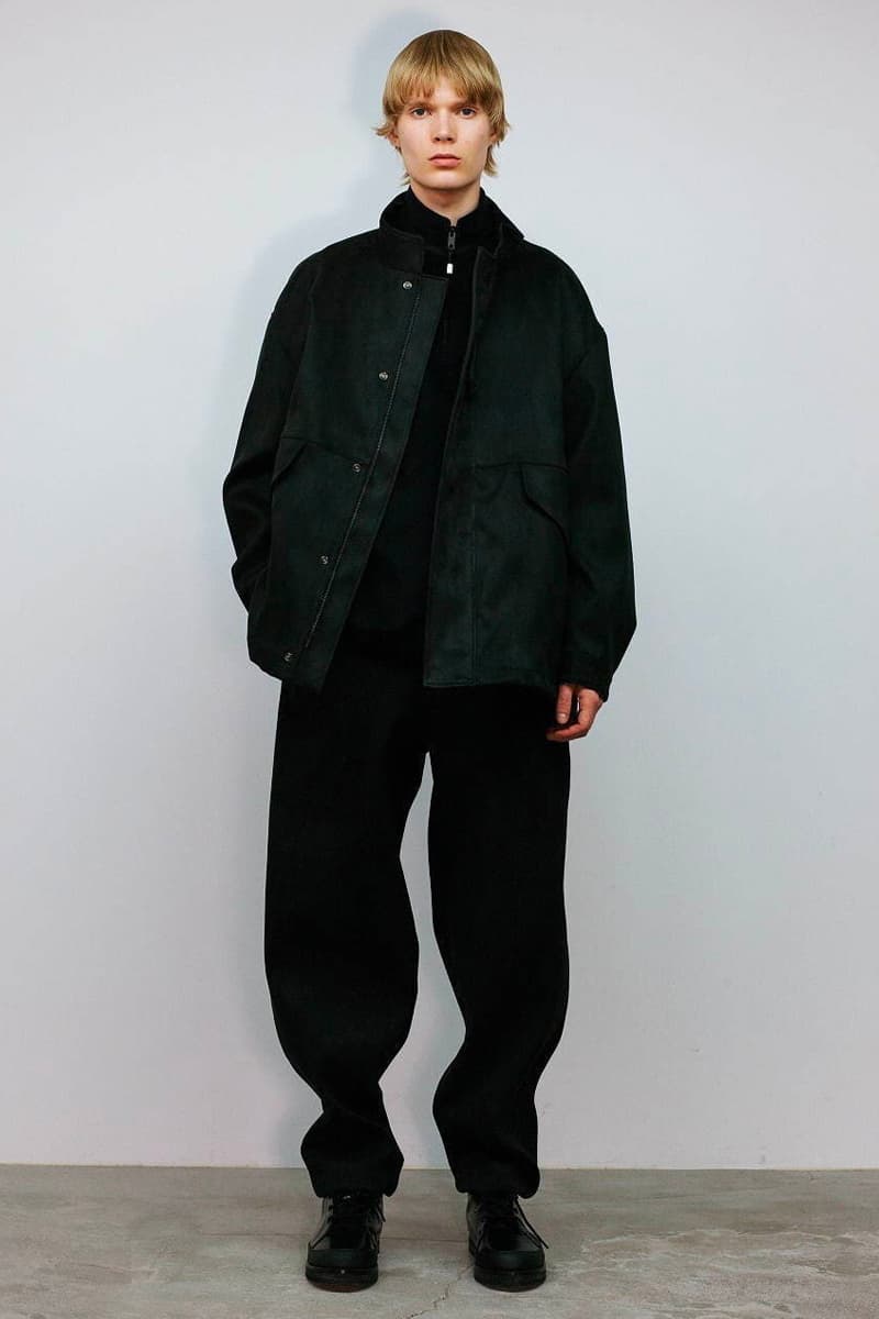 THE RERACS Fall Winter 2020 21 Collection menswear streetwear lookbook essentials minimal basics sweaters jackets crewnecks pants trousers japanese designer