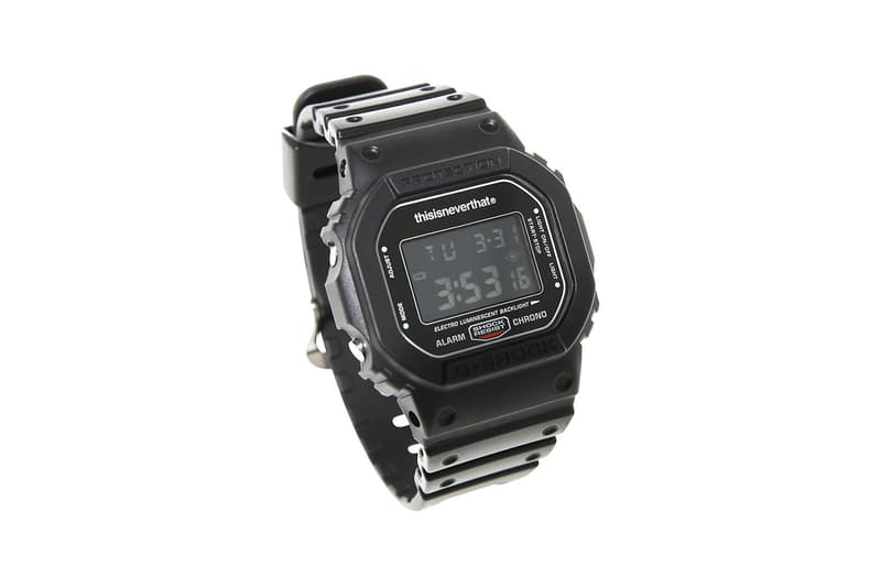 thisisneverthat x Casio G-Shock DW-5600TNT-1DR T-Shirt Special Edition Capsule Pack Freebies Release Information Drop Blacked Out Watch Timepiece