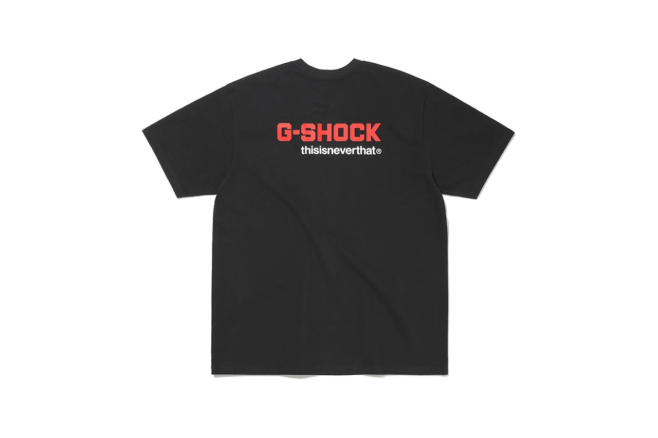 thisisneverthat x Casio G-Shock DW-5600TNT-1DR T-Shirt Special Edition Capsule Pack Freebies Release Information Drop Blacked Out Watch Timepiece 