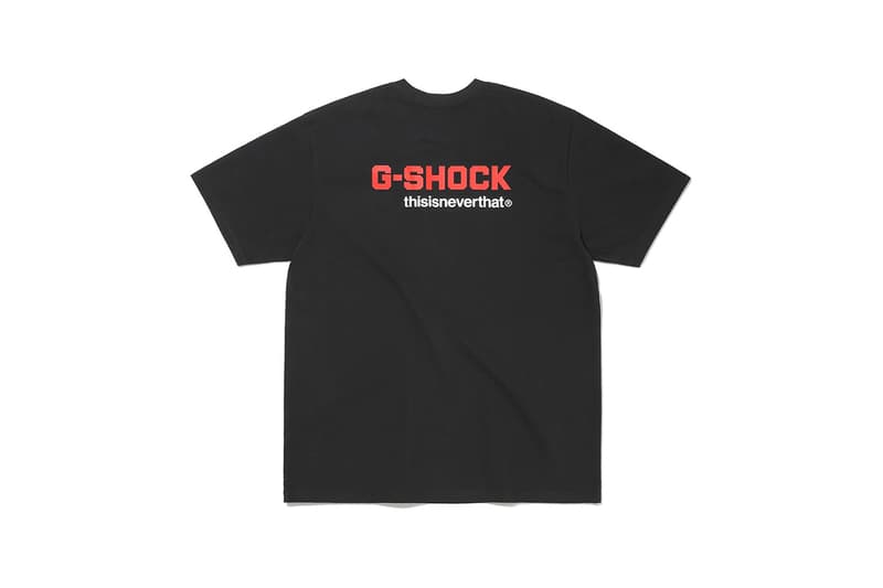 thisisneverthat x Casio G-Shock DW-5600TNT-1DR T-Shirt Special Edition Capsule Pack Freebies Release Information Drop Blacked Out Watch Timepiece