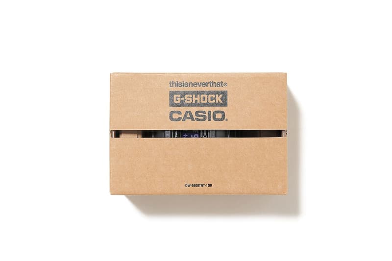 thisisneverthat x Casio G-Shock DW-5600TNT-1DR T-Shirt Special Edition Capsule Pack Freebies Release Information Drop Blacked Out Watch Timepiece