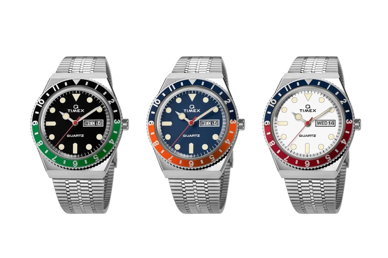 Timex Q Watch Three New Colors News black green orange navy PanAm Pan Am Pilots Pepsi Rolex GMT Quartz Sports watches 