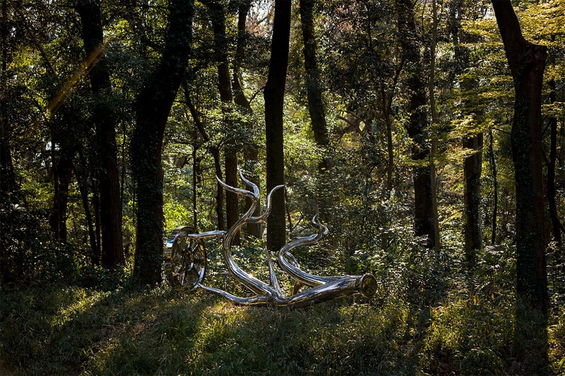 Tomokazu Matsuyama 'Wheels of Fortune' Meiji Shrine Meiji Jingu Forest Festival of Art Art Powers Japan Deer Stainless Steel Car Wheel