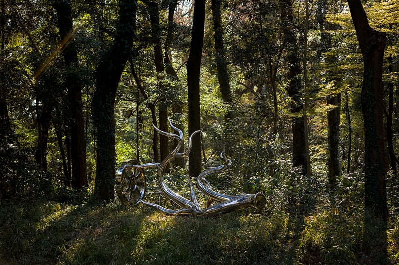 Tomokazu Matsuyama 'Wheels of Fortune' Meiji Shrine Meiji Jingu Forest Festival of Art Art Powers Japan Deer Stainless Steel Car Wheel