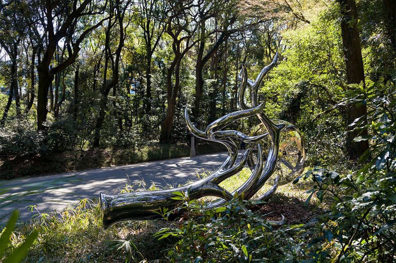 Tomokazu Matsuyama 'Wheels of Fortune' Meiji Shrine Meiji Jingu Forest Festival of Art Art Powers Japan Deer Stainless Steel Car Wheel