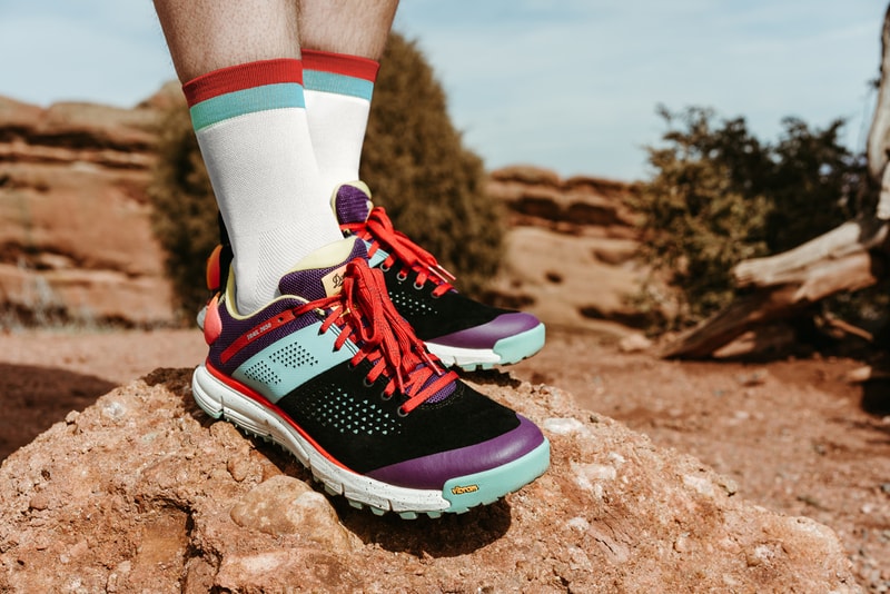 Topo Designs & Danner Trail 2650 Collab Purple Red Blue Black Speckled Vibram Sole Mesh Mountain Sport Style 1990s