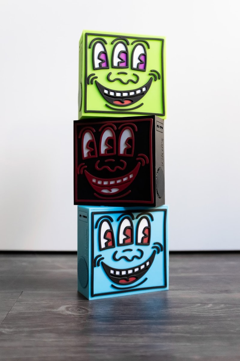 keith haring speakers toyqube release artworks electronics