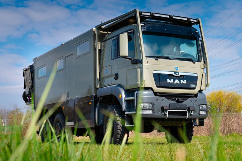 Unicat 1.5 million USD MD56c Mobile Command Center expedition vehicle 27 feet long three point kinematic system solar array charging battery pack