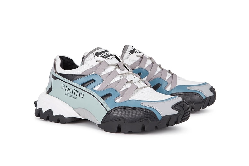 Valentino Garavani Climbers Sneakers in Blue Harvey Nichols footwear sneakers kicks Italian chunky premium streetwear 