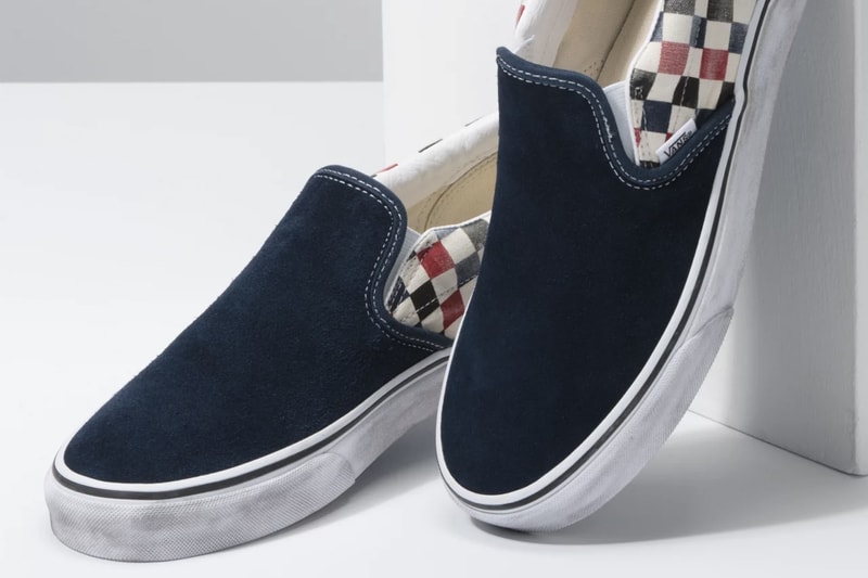 vans classic slip on dress blue Vans