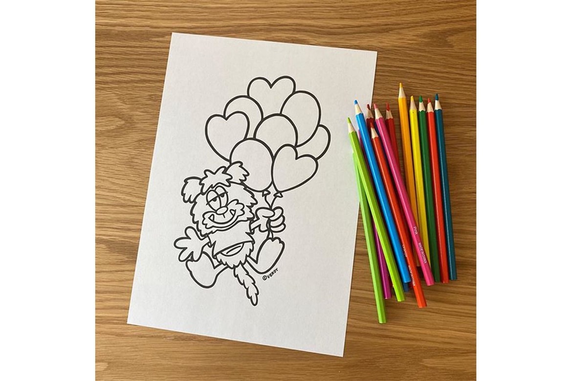 Verdy Coloring Page Release Hypebeast
