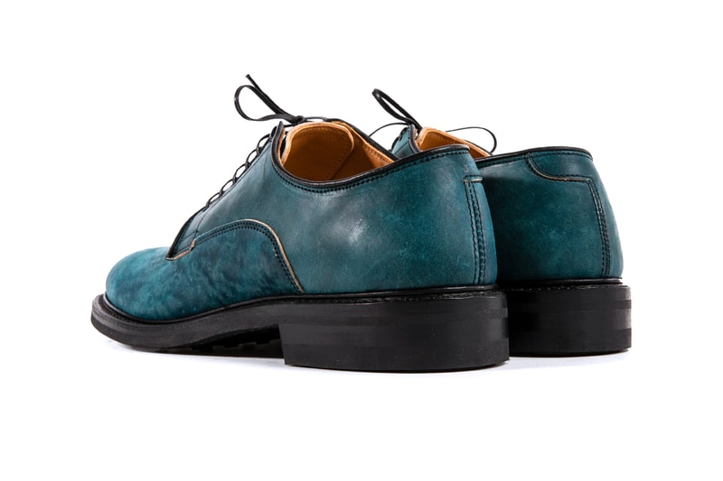 Viberg Intense Blue Tumbled Shell Cordovan Release Boots Service Boots Derby Shoes leather Dainite Goodyear Welt footwear dress shoes handmade craftsmanship 