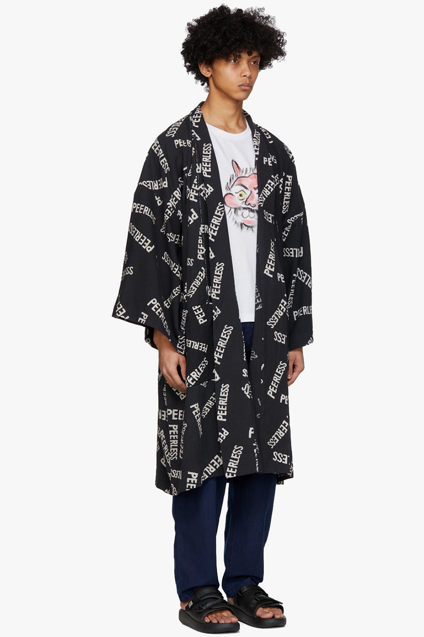 visvim Black Kieje Haveli Coat "PEELESS" Collection Release Information Cozy Loungwear Kimono Style Overcoat Blanket Jacket Hiroki Nakamura 