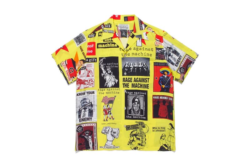 WACKO MARIA Rage Against The Machine Hawaiian Shirts button up spring summer 2020 collection menswear streetwear barbara kruger collage graphics prints collage artist albums rock and roll