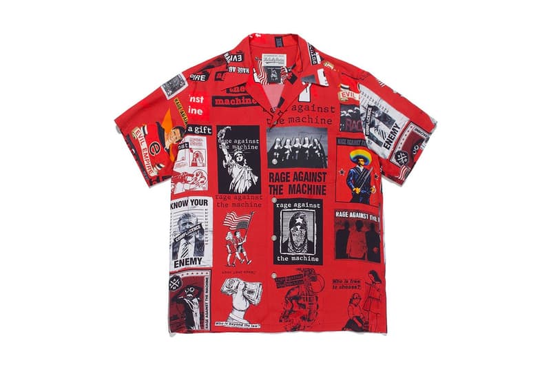 WACKO MARIA Rage Against The Machine Hawaiian Shirts button up spring summer 2020 collection menswear streetwear barbara kruger collage graphics prints collage artist albums rock and roll