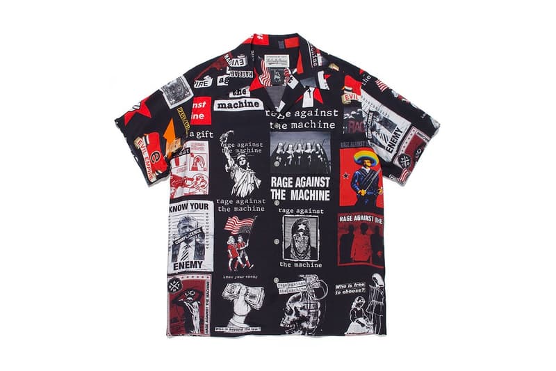 WACKO MARIA Rage Against The Machine Hawaiian Shirts button up spring summer 2020 collection menswear streetwear barbara kruger collage graphics prints collage artist albums rock and roll