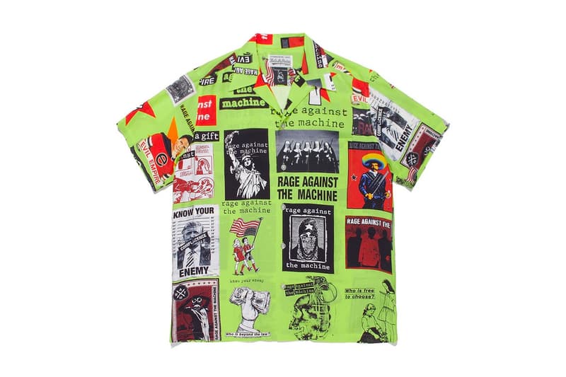 WACKO MARIA Rage Against The Machine Hawaiian Shirts button up spring summer 2020 collection menswear streetwear barbara kruger collage graphics prints collage artist albums rock and roll