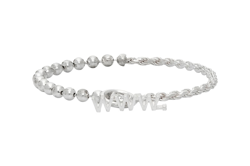 WWW WILLSHOTT Off White Split Pearl Bracelet Release silver fused Bracelets Accessories SSENSE style hypebeast pearls 