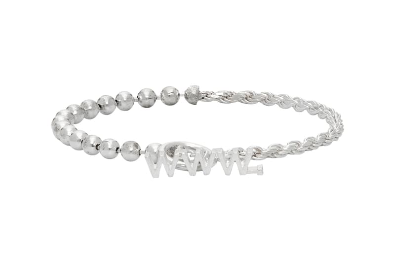 WWW WILLSHOTT Off White Split Pearl Bracelet Release silver fused Bracelets Accessories SSENSE style hypebeast pearls