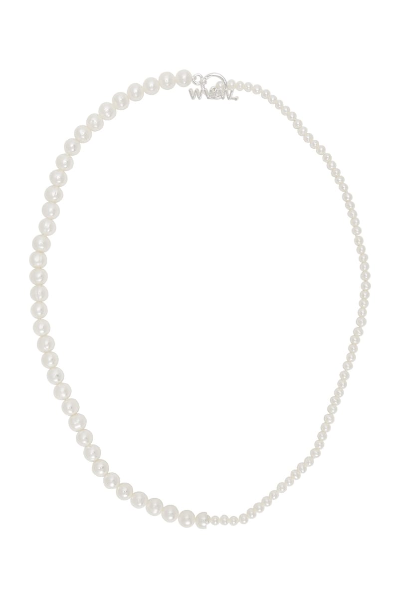 pearl chain split necklace