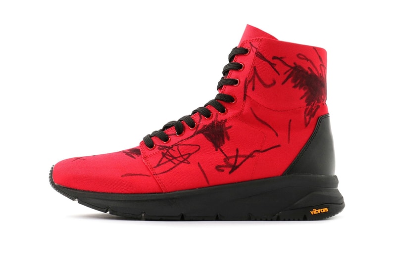 Yohji Yamamoto Vibram Nylon ox Red/Blue japan sneaker footwear sneakers scribbles Vibram  