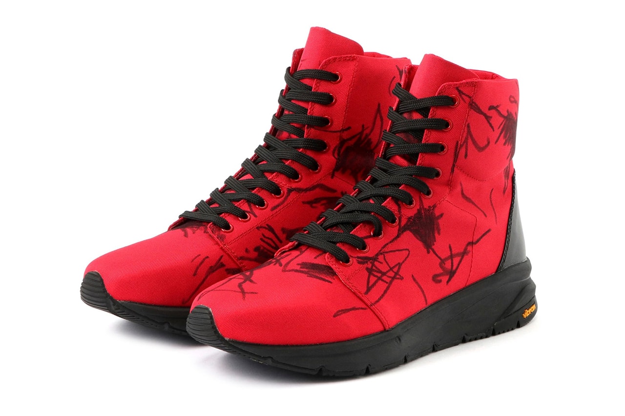 Yohji Yamamoto Vibram Nylon ox Red/Blue japan sneaker footwear sneakers scribbles Vibram  