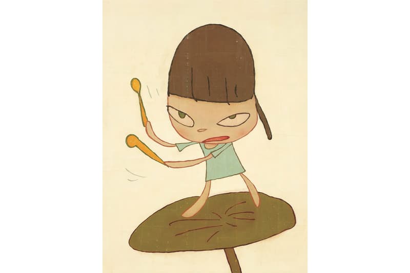 Yoshitomo Nara Dallas Contemporary 2020 Print 'Marching on a Butterbur Leaf' Offset Lithograph Child