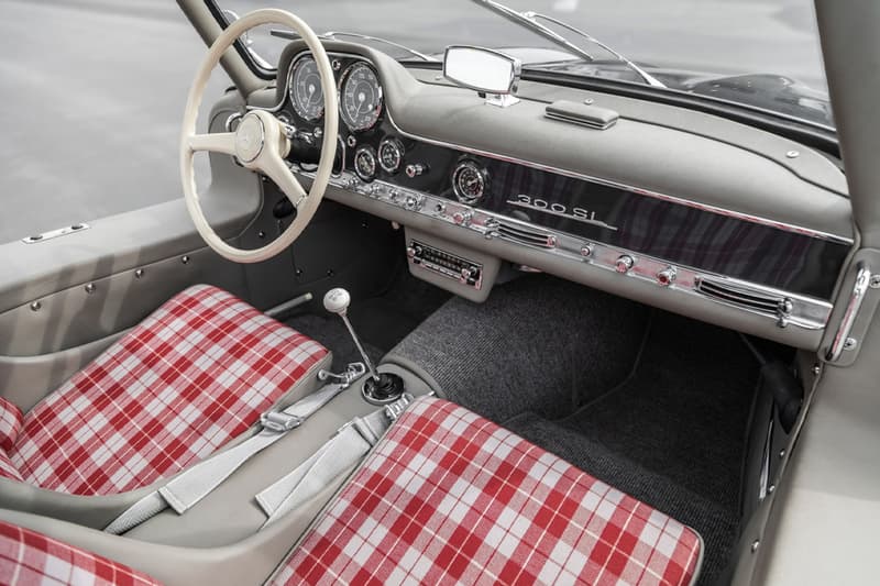 1956 Mercedes-Benz 300SL Gullwing Bring A Trailer Auction Listing Classic Sports Car Vintage Restoration $1.35 Million USD Sale "Graphite Gray" Coupe Merc'