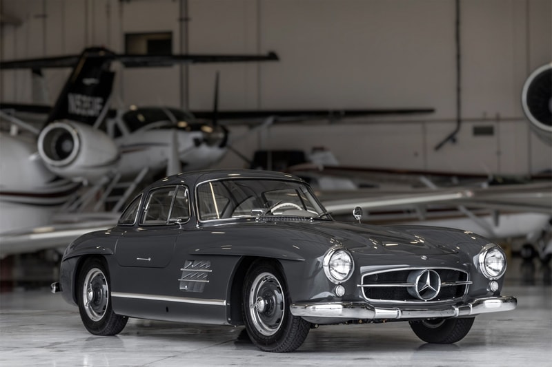 1956 Mercedes-Benz 300SL Gullwing Bring A Trailer Auction Listing Classic Sports Car Vintage Restoration $1.35 Million USD Sale "Graphite Gray" Coupe Merc' 