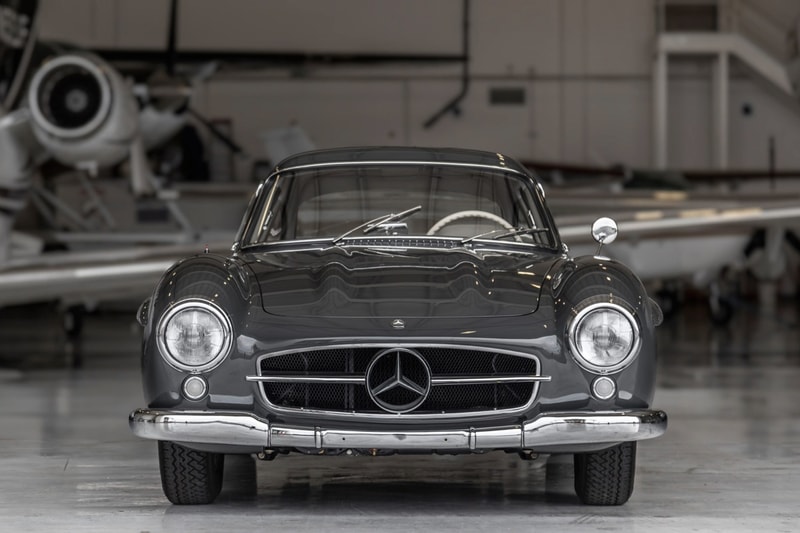 1956 Mercedes-Benz 300SL Gullwing Bring A Trailer Auction Listing Classic Sports Car Vintage Restoration $1.35 Million USD Sale "Graphite Gray" Coupe Merc' 