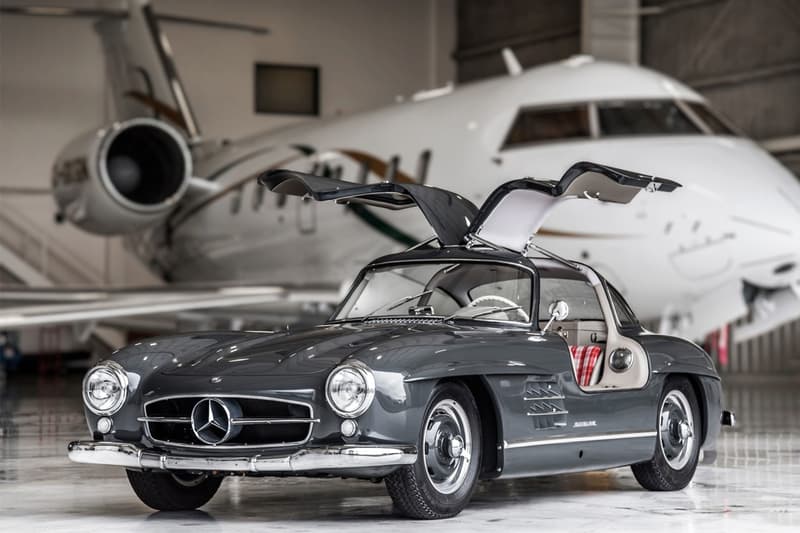 1956 Mercedes-Benz 300SL Gullwing Bring A Trailer Auction Listing Classic Sports Car Vintage Restoration $1.35 Million USD Sale "Graphite Gray" Coupe Merc'