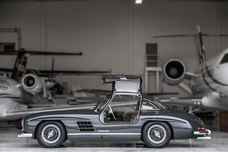 1956 Mercedes-Benz 300SL Gullwing Bring A Trailer Auction Listing Classic Sports Car Vintage Restoration $1.35 Million USD Sale "Graphite Gray" Coupe Merc' 