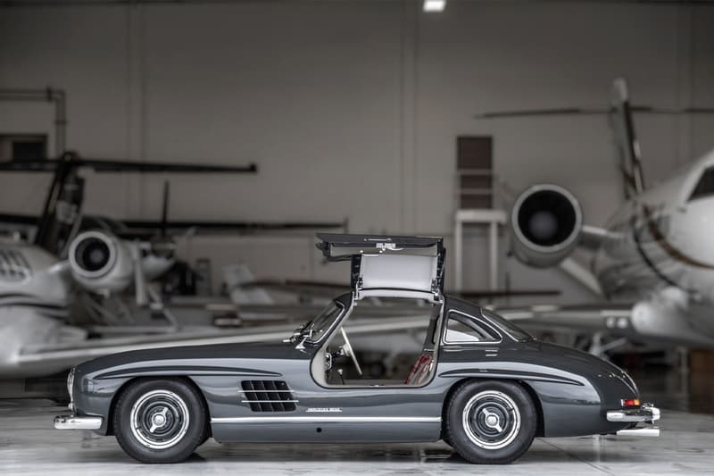 1956 Mercedes-Benz 300SL Gullwing Bring A Trailer Auction Listing Classic Sports Car Vintage Restoration $1.35 Million USD Sale "Graphite Gray" Coupe Merc'