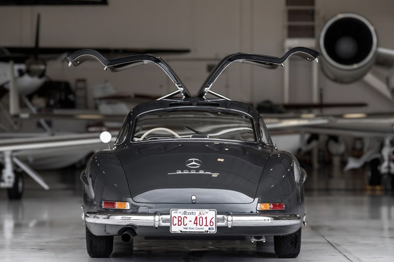 1956 Mercedes-Benz 300SL Gullwing Bring A Trailer Auction Listing Classic Sports Car Vintage Restoration $1.35 Million USD Sale "Graphite Gray" Coupe Merc' 