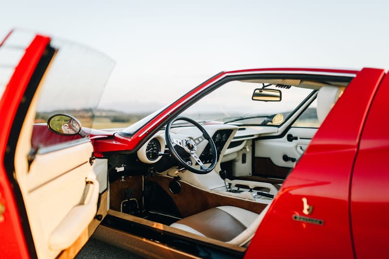 1968 Lamborghini Miura P400 For Sale Luxury Vintage Italian Supercar Automotive Closer Look Red Gold Original Sixties Design Gianpaolo Dallara 350 BHP