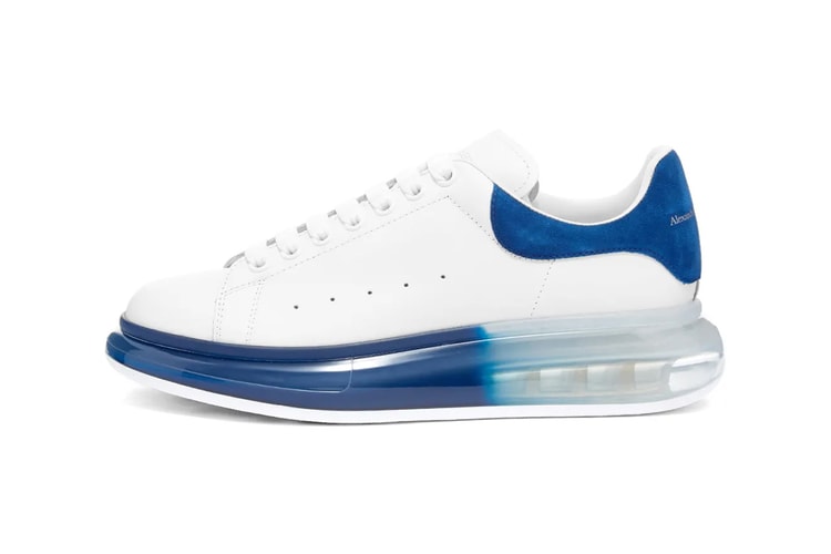 Alexander McQueen's Oversized Transparent Sole Sneakers Release in Frosty Blue Colorway