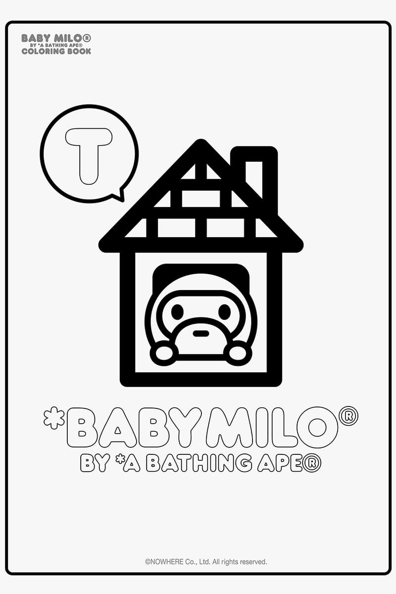 A BATHING APE Baby Milo Coloring Book BAPE Productivity COVID-19 Coronavirus Self Isolation Quarantine Hobbies What to Do Drawing Art Skills Practice Download "Stay Home" Healthcare Workers iPad Tablet