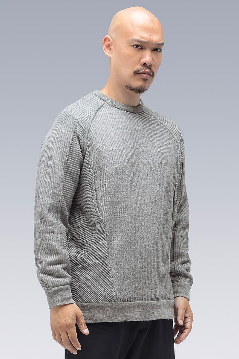 acronym S23-AK and C1-AM Sweatshirts Release Info C1-AM CASHLLAMA SILK MESH CREWNECK SWEATSHIRT S23-AK CASHLLAMA LONG SLEEVE SWEATER errolson hughes ACRNM