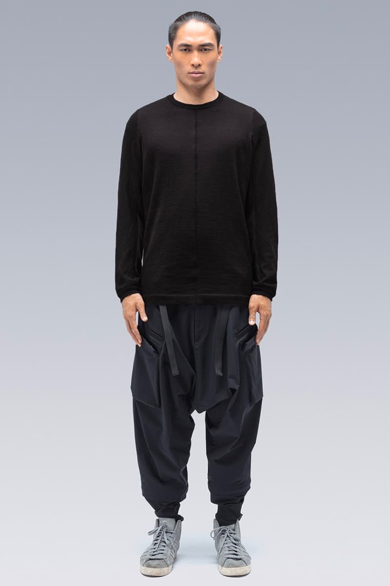 acronym S23-AK and C1-AM Sweatshirts Release Info C1-AM CASHLLAMA SILK MESH CREWNECK SWEATSHIRT S23-AK CASHLLAMA LONG SLEEVE SWEATER errolson hughes ACRNM