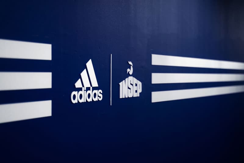 adidas INSEP Space Ubalt Architectes Design National Institute of Sport Expertise, and Performance Architecture Blue White Tiles Athletes Living House  paris france training facity gym