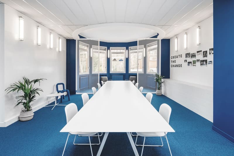 adidas INSEP Space Ubalt Architectes Design National Institute of Sport Expertise, and Performance Architecture Blue White Tiles Athletes Living House paris france training facity gym