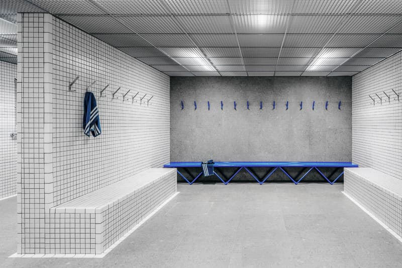 adidas INSEP Space Ubalt Architectes Design National Institute of Sport Expertise, and Performance Architecture Blue White Tiles Athletes Living House paris france training facity gym